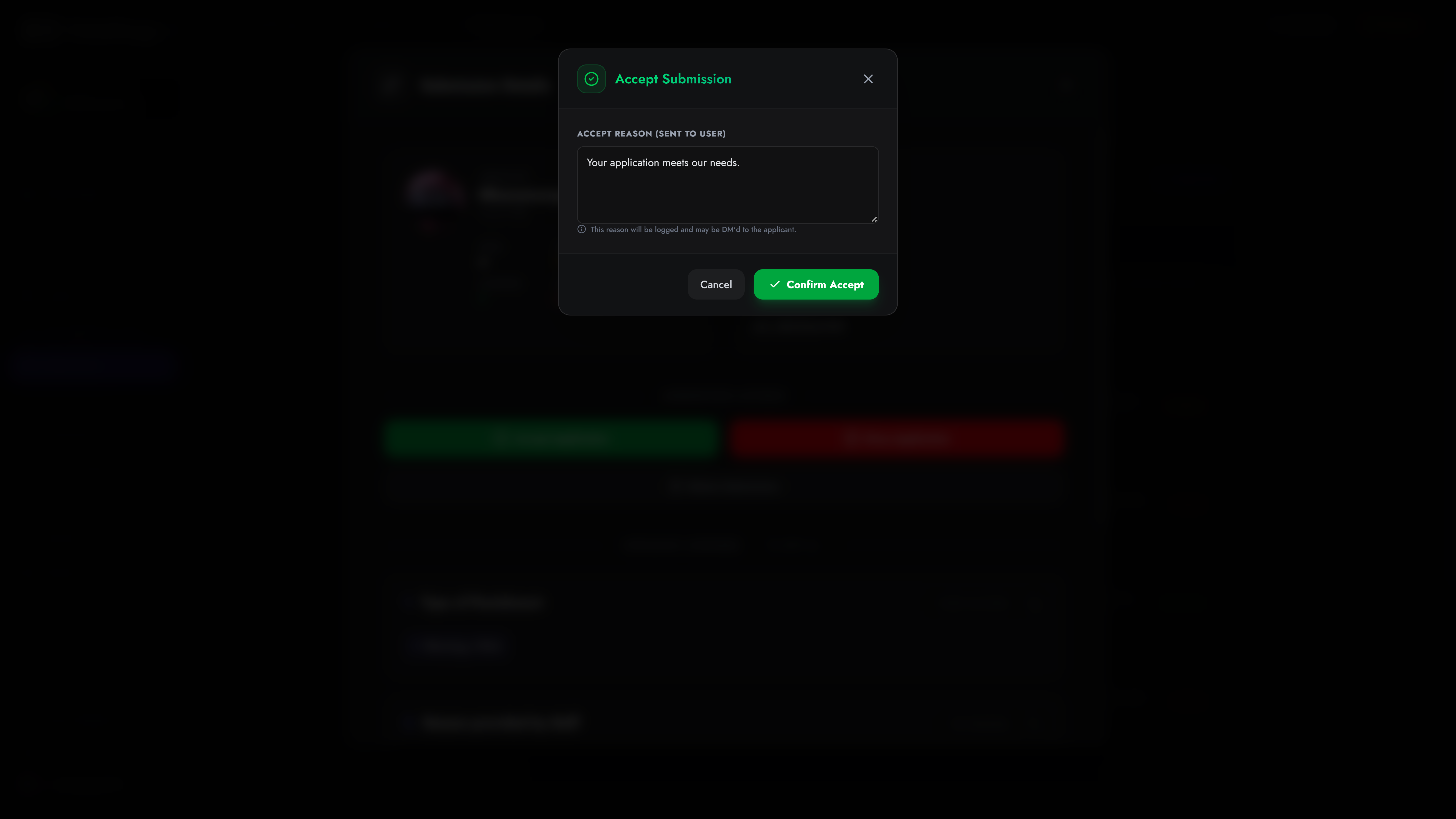Action Modal