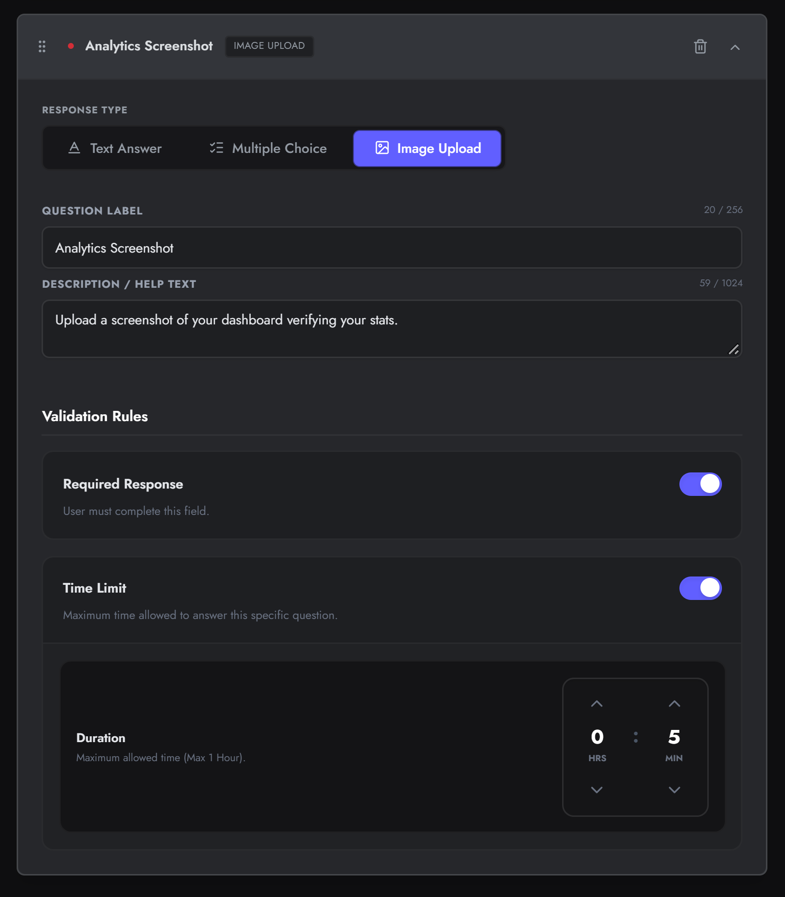 Image Upload Config