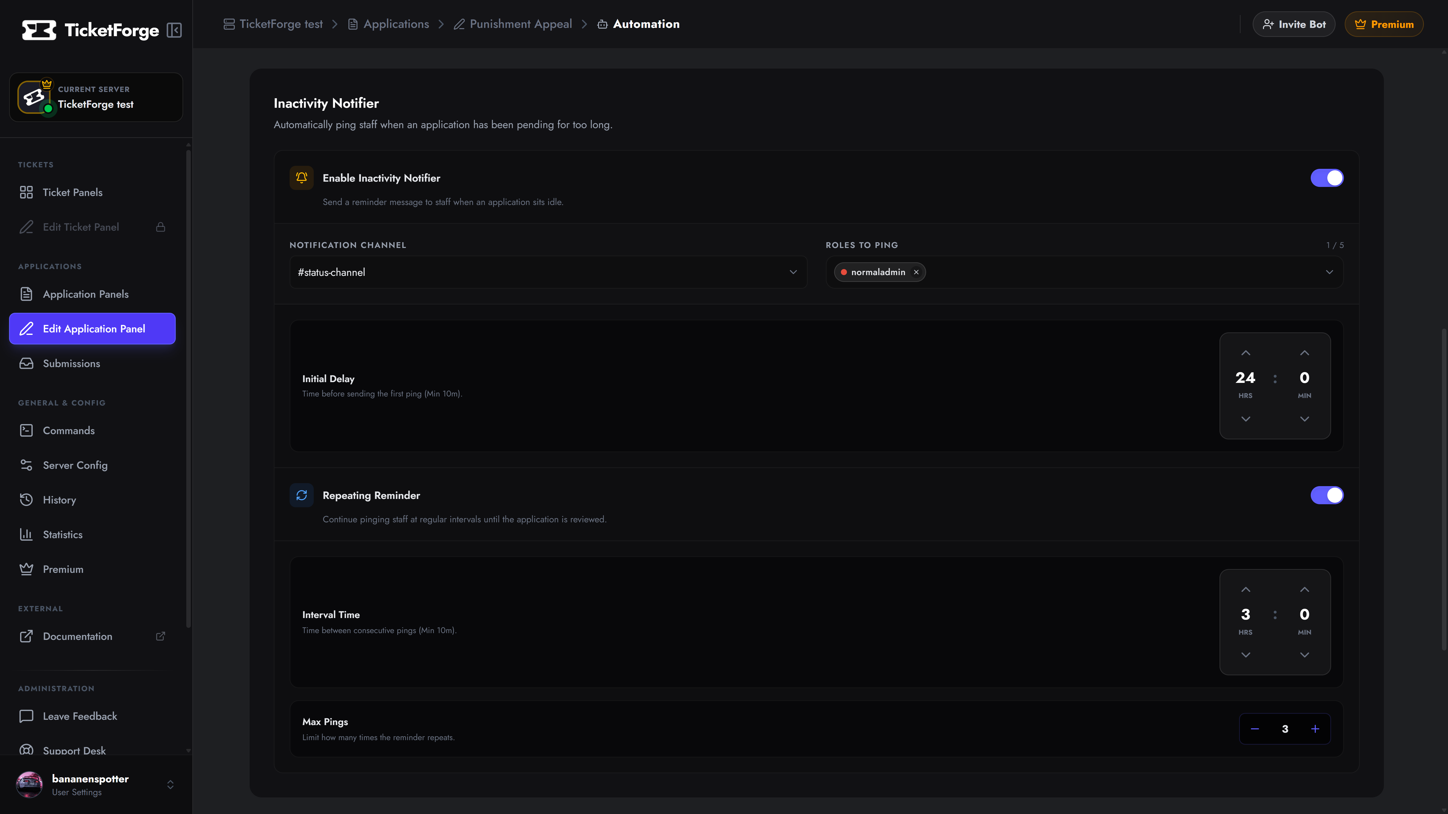 Notifications Configurator